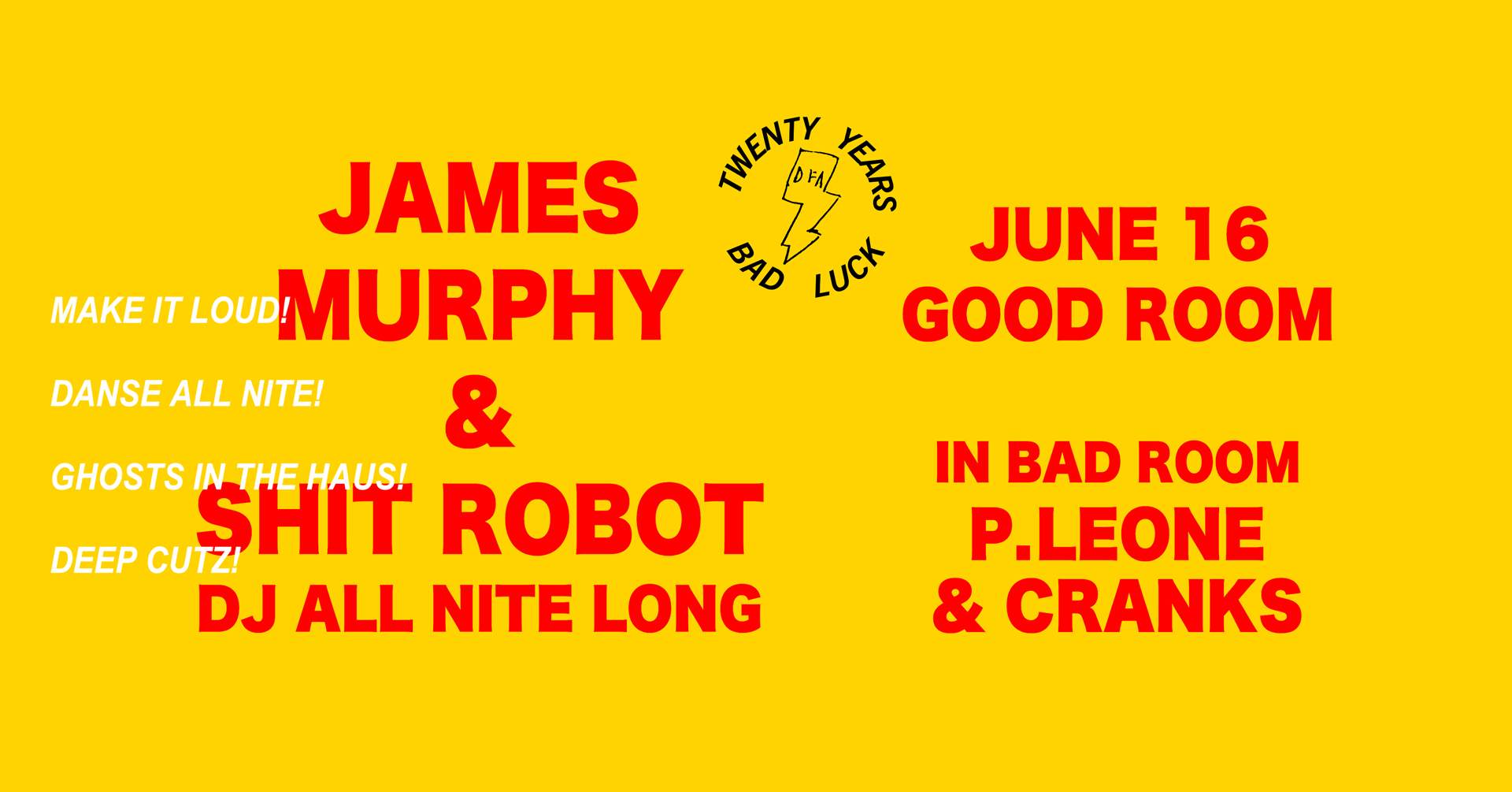 [SOLD OUT!] James Murphy and Shit Robot ALL NITE LONG - Página frontal