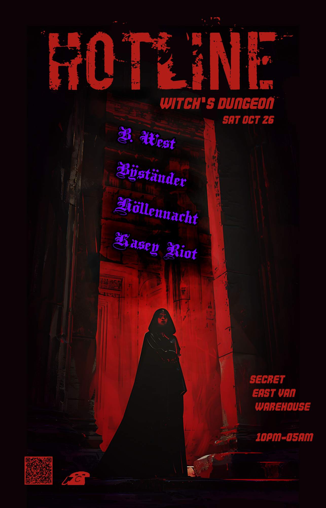 HOTLINE ☏ Witch's Dungeon feat. B. WEST, Bÿständer, HÖLLENNACHT & Kasey