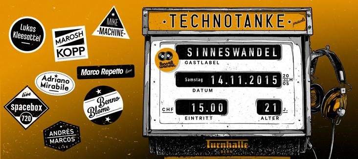 Technotanke mit Sinneswandel Festival - フライヤー表