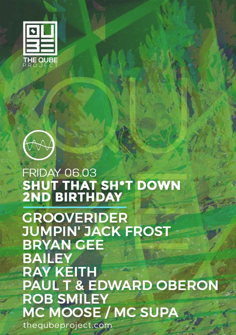Shut That Sh*t Down: 2nd Birthday - Grooverider, JJ Frost, Bryan Gee, Bailey, Ray Keith - Página trasera