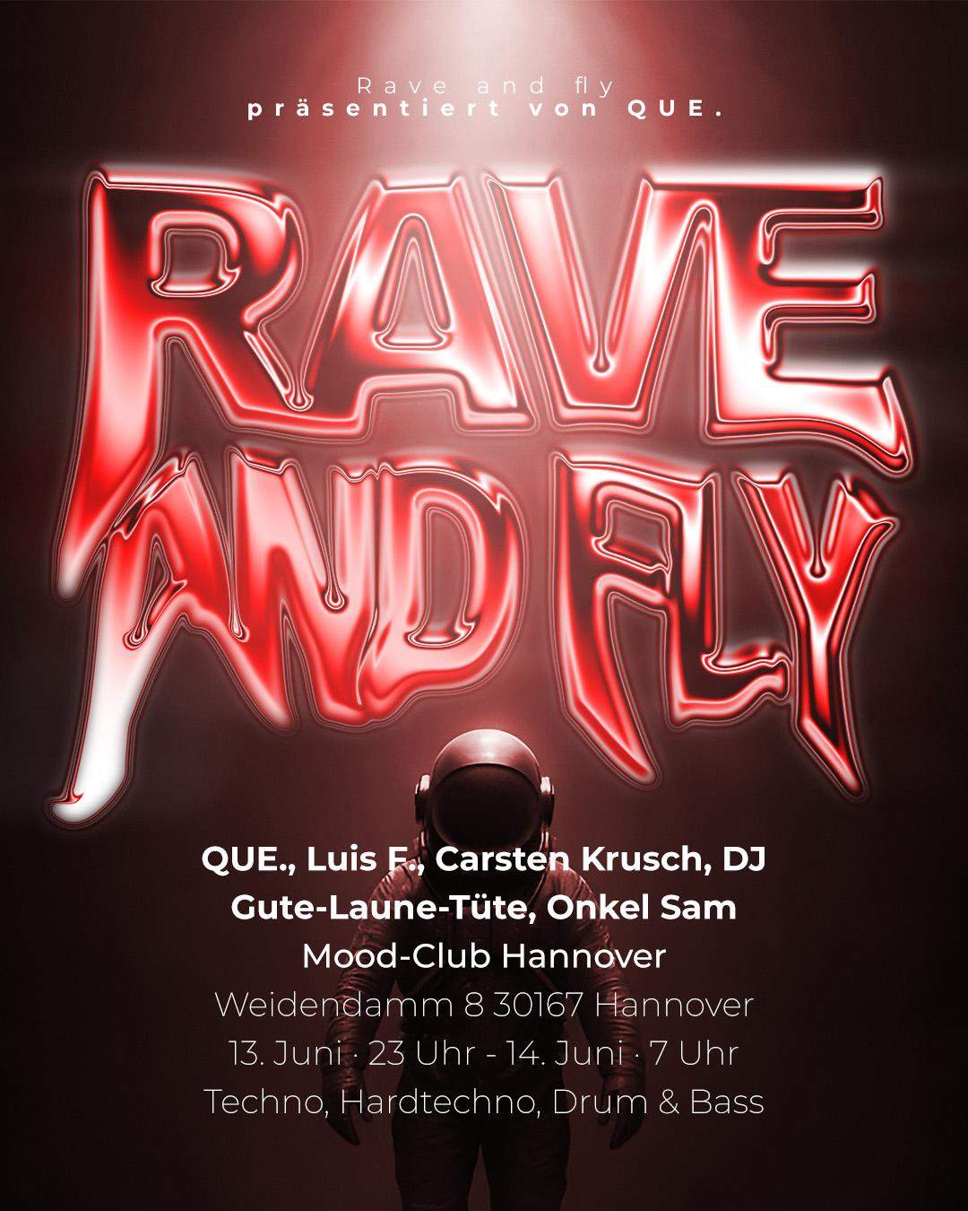 RAVE AND FLY en Mōod Club, Hannover
