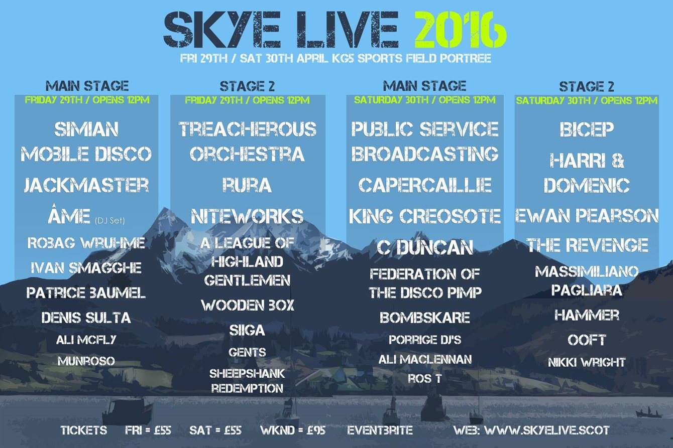 Skye Live 2016 - Página frontal