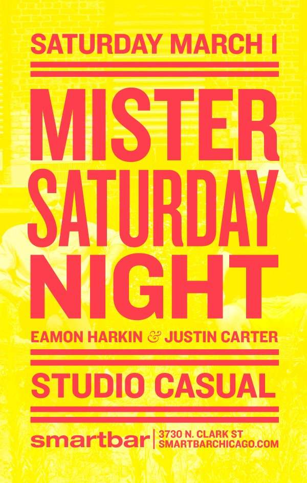 Mister Saturday Night: Eamon Harkin & Justin Carter - Studio Casual - Página frontal
