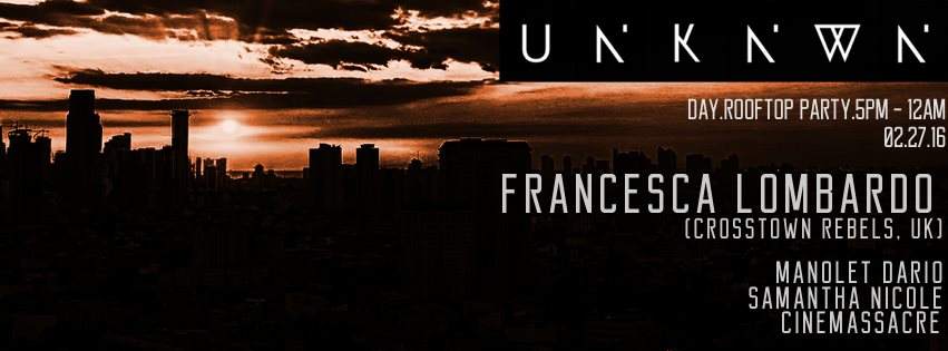 Unknwn - Day + Night with Francesca Lombardo & Answer Code Request - Página frontal