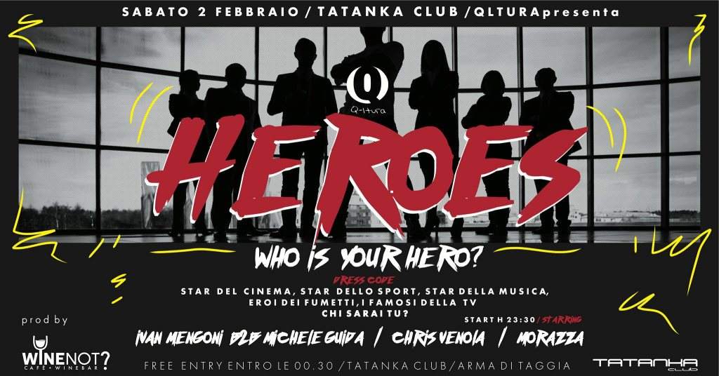 Qltura presenta / Heroes Party - Tatanka Club - Página trasera