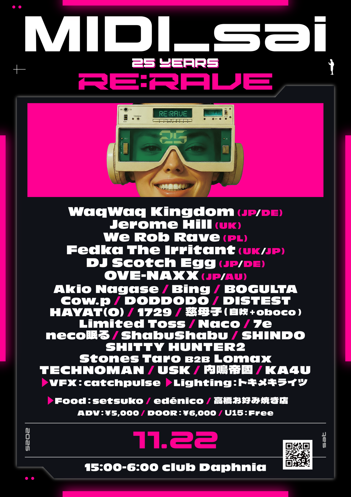 MIDI_sai 25 Years Re:Rave at Club Daphnia, Osaka