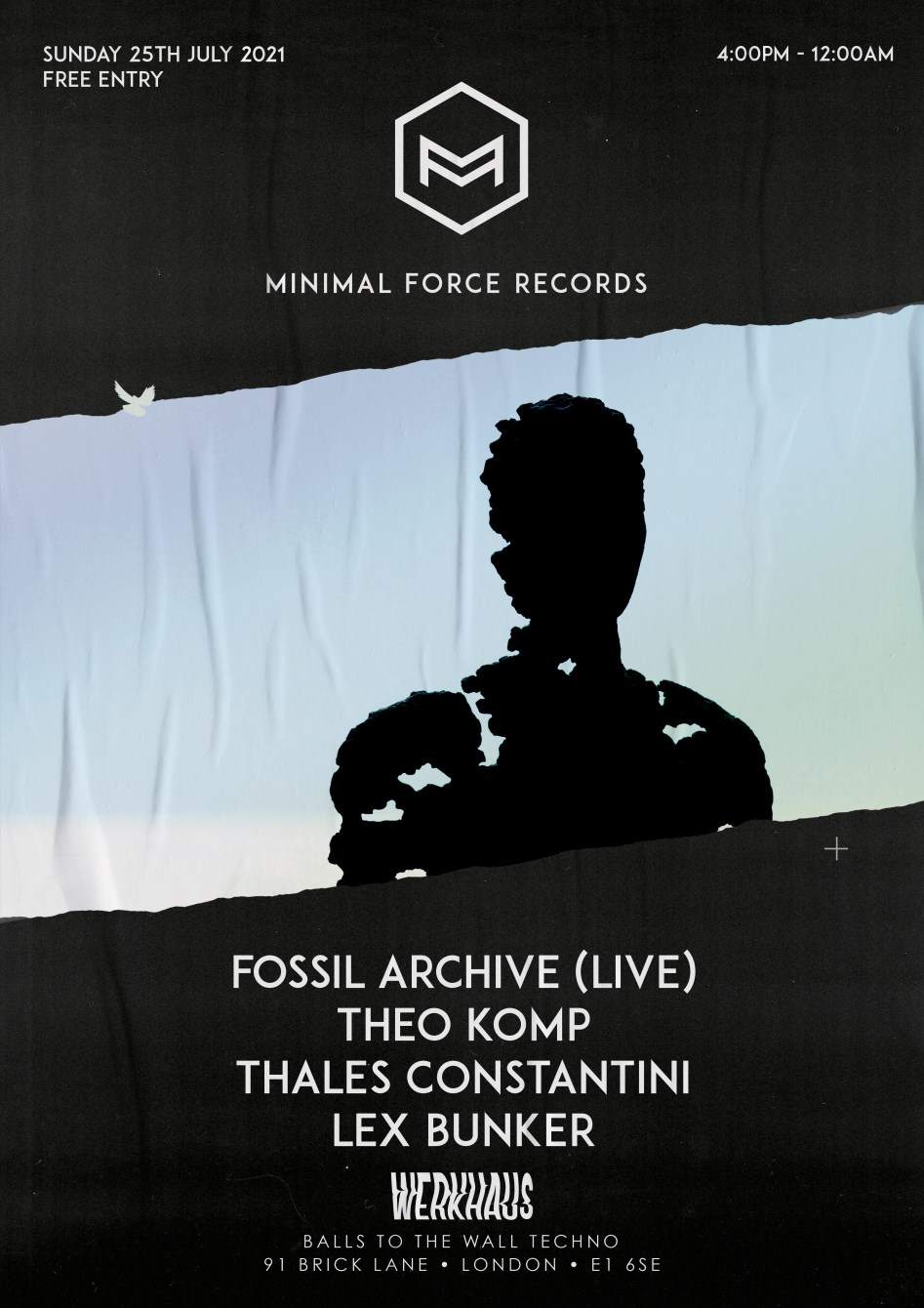 Minimal Force Pres. Fossil Archive Live (Free Techno Sunday) - フライヤー表