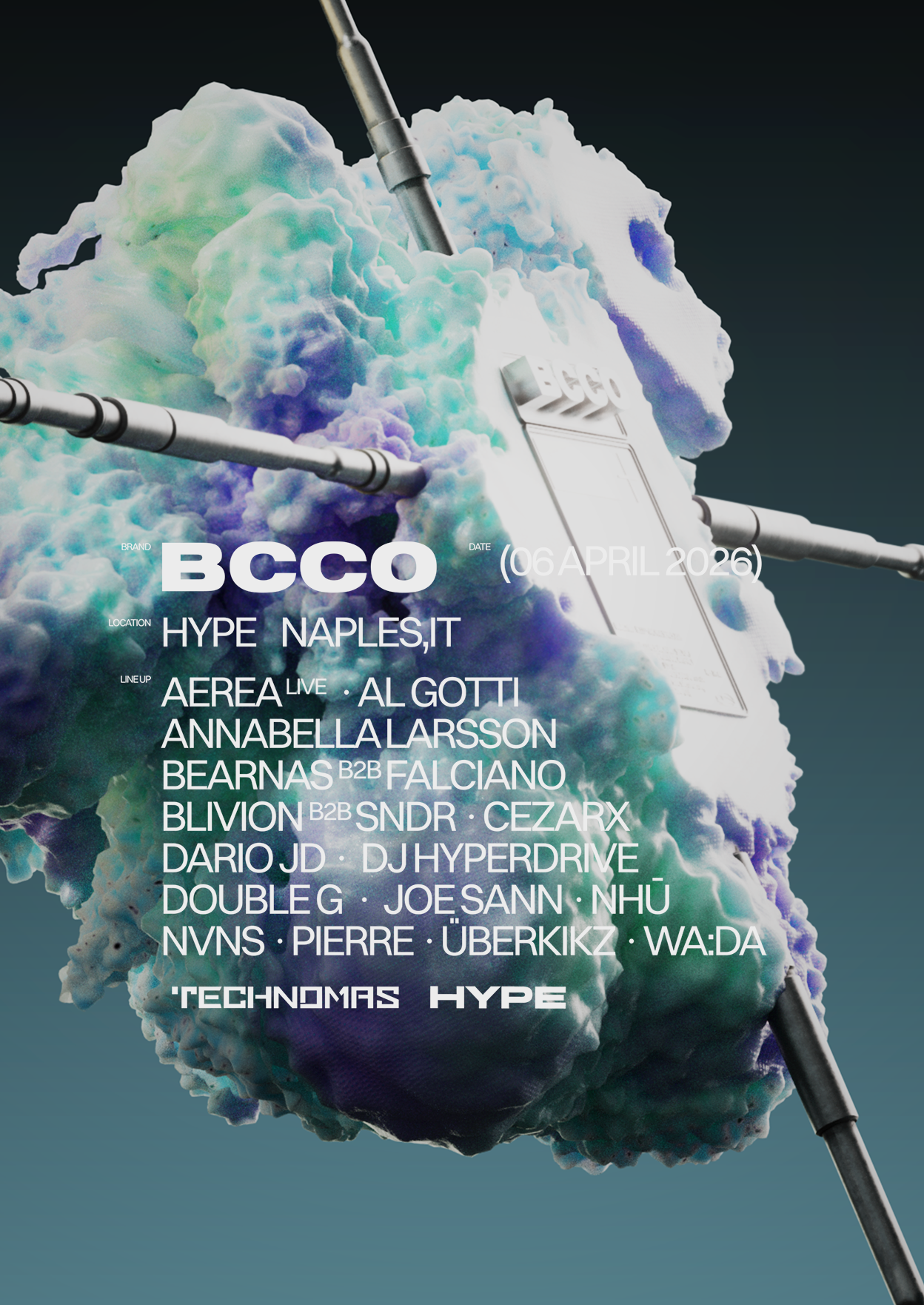 BCCO BERLIN x TECHNOMAS VII ANNIVERSARY at Hype Discoteca, Naples