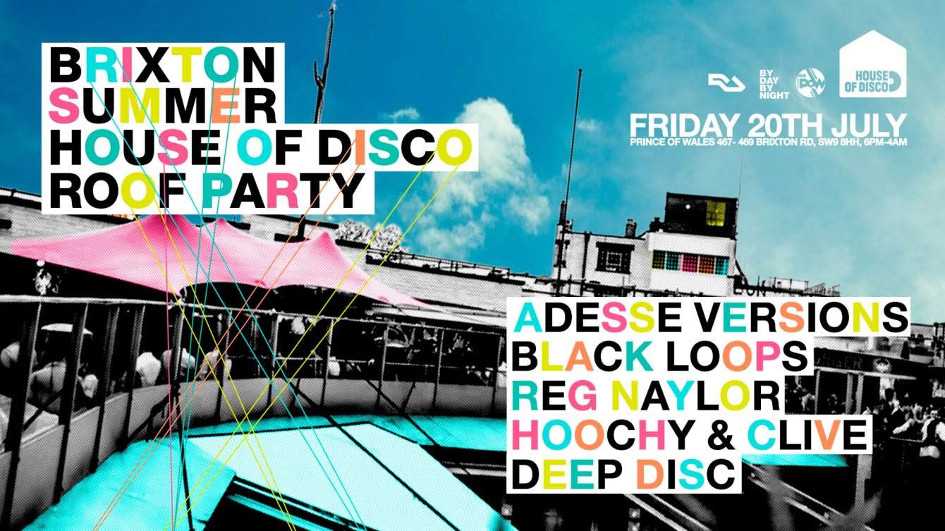 House of Disco - Summer Rooftop Party with Black Loops - フライヤー裏