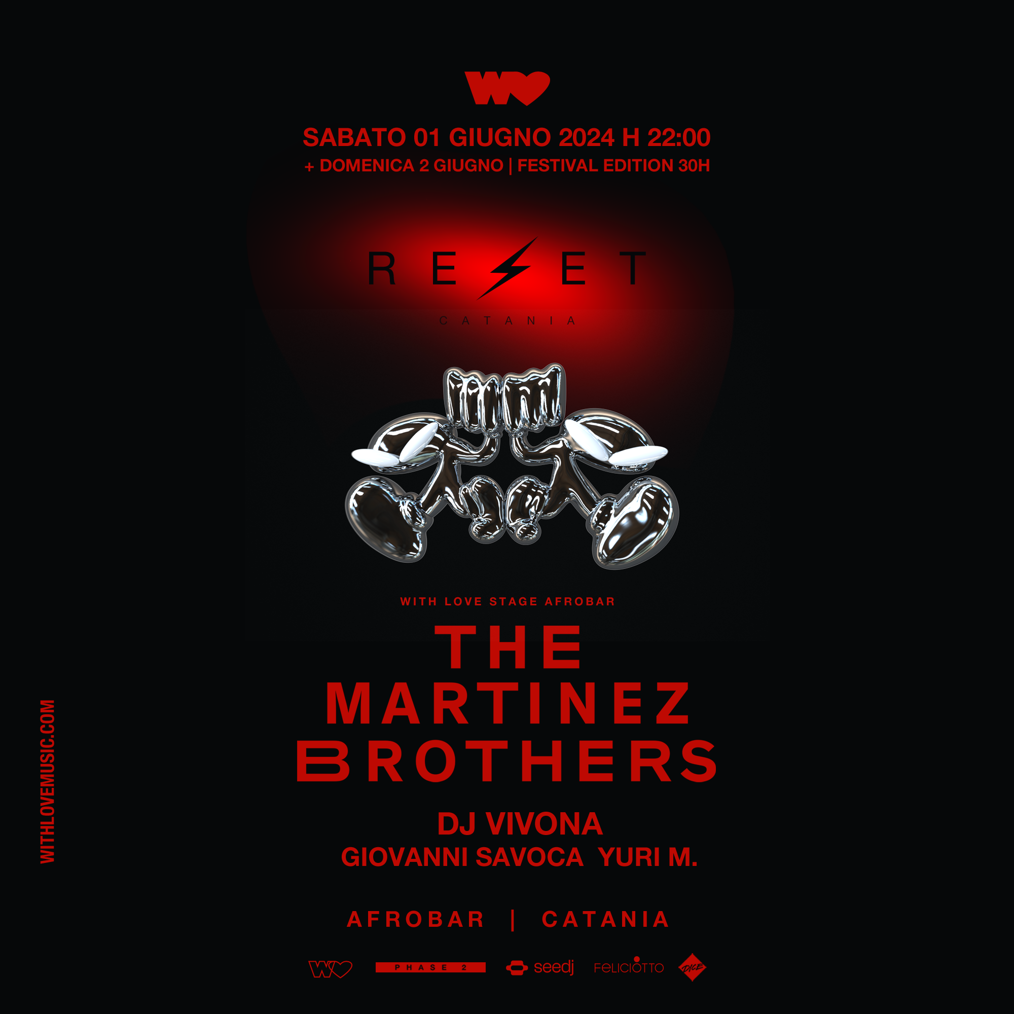The Martinez Brothers - RESET FESTIVAL - フライヤー表