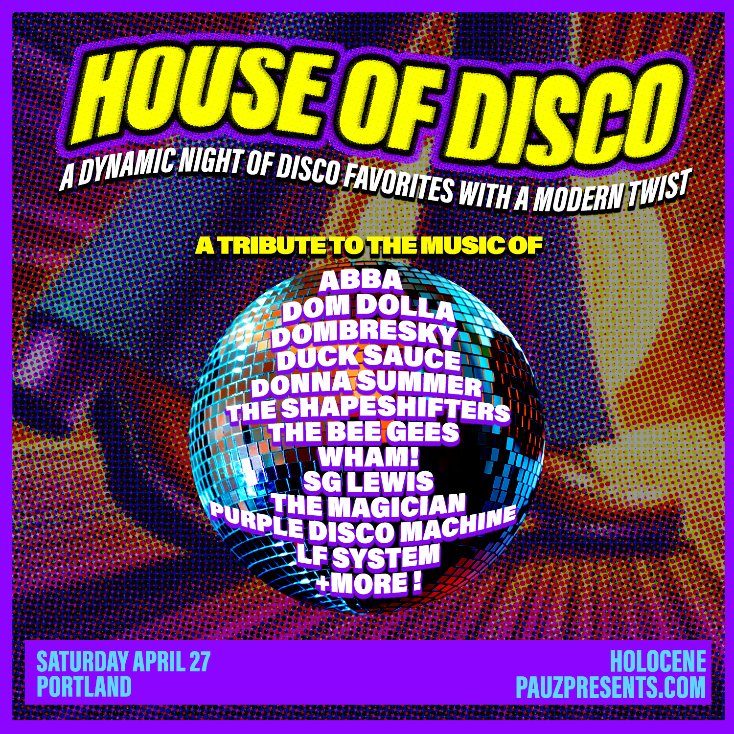 HOUSE OF DISCO - A Night of Classic Disco & Modern House Anthems - Página frontal