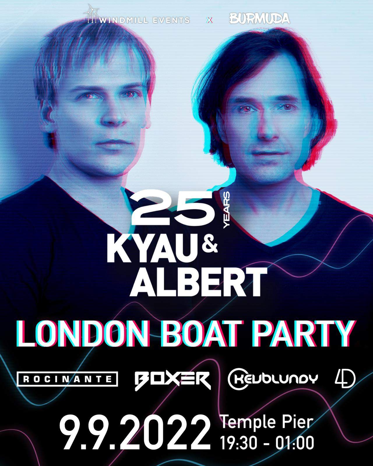 Kyau and Albert 25th Year year boat party - フライヤー表