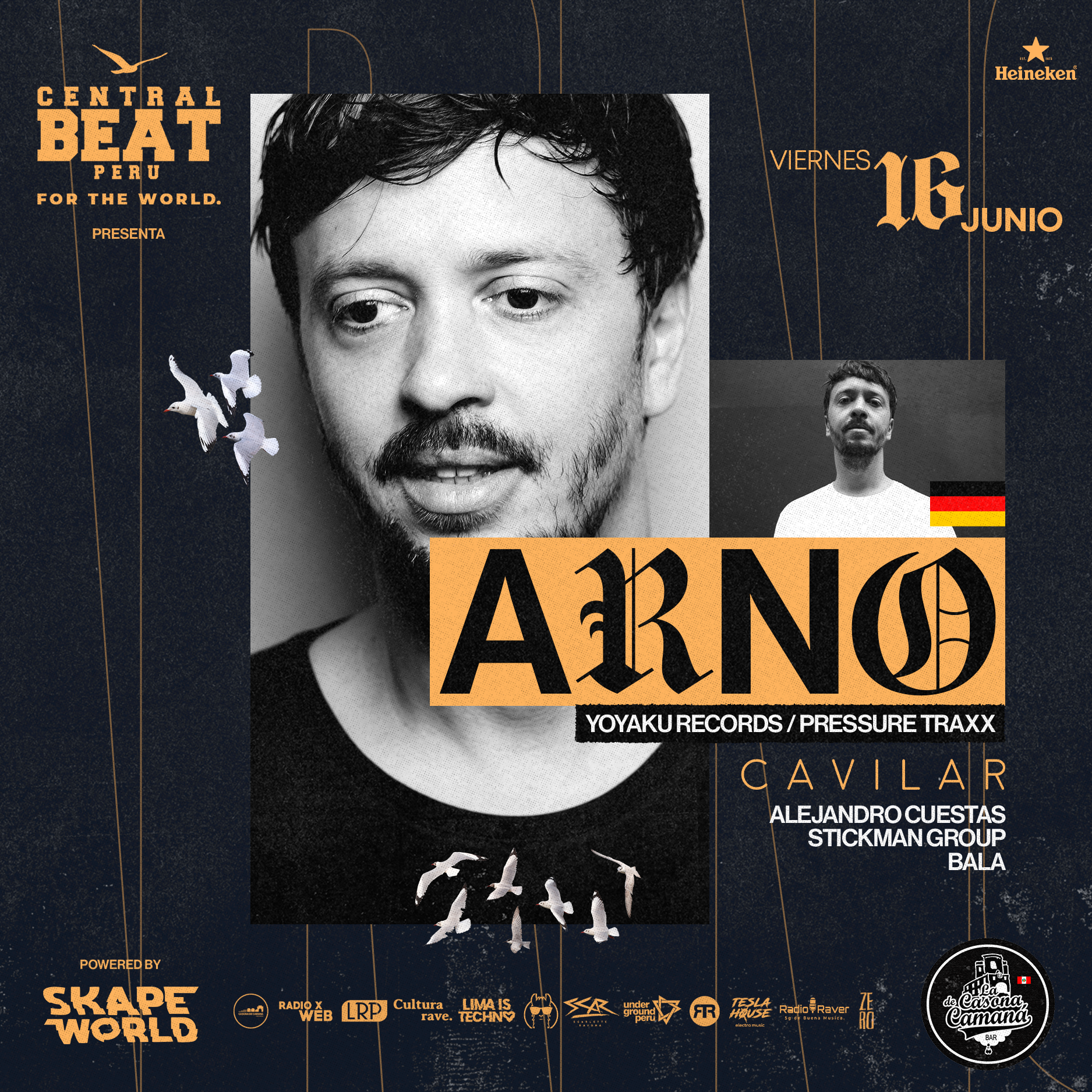 Arno aka Einzelkind in Lima / Central Beat Peru & Skape World - フライヤー表