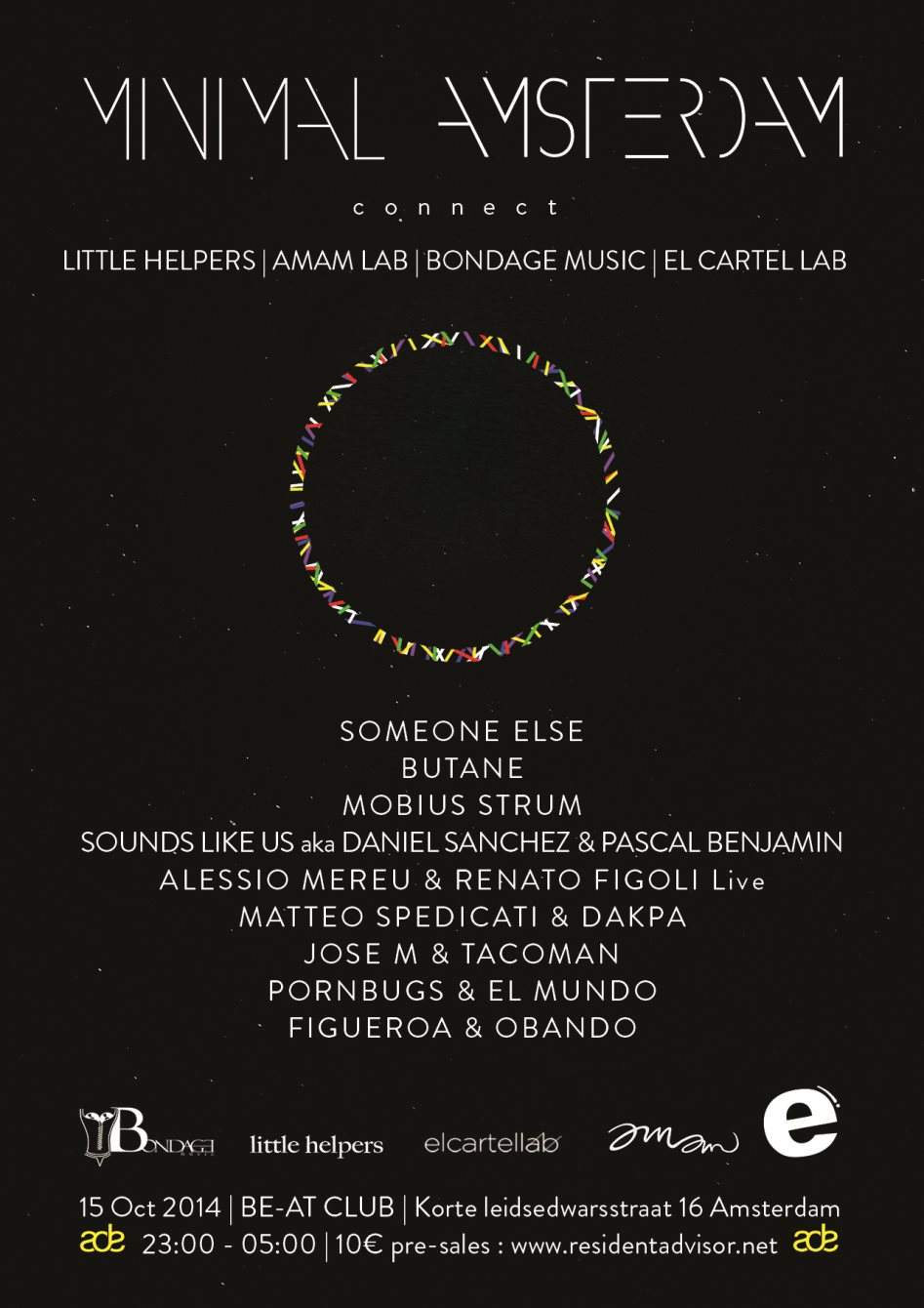 Minimal Amsterdam Connect: Little Helpers, Amam, Bondage Music, El Cartel Lab - Página frontal