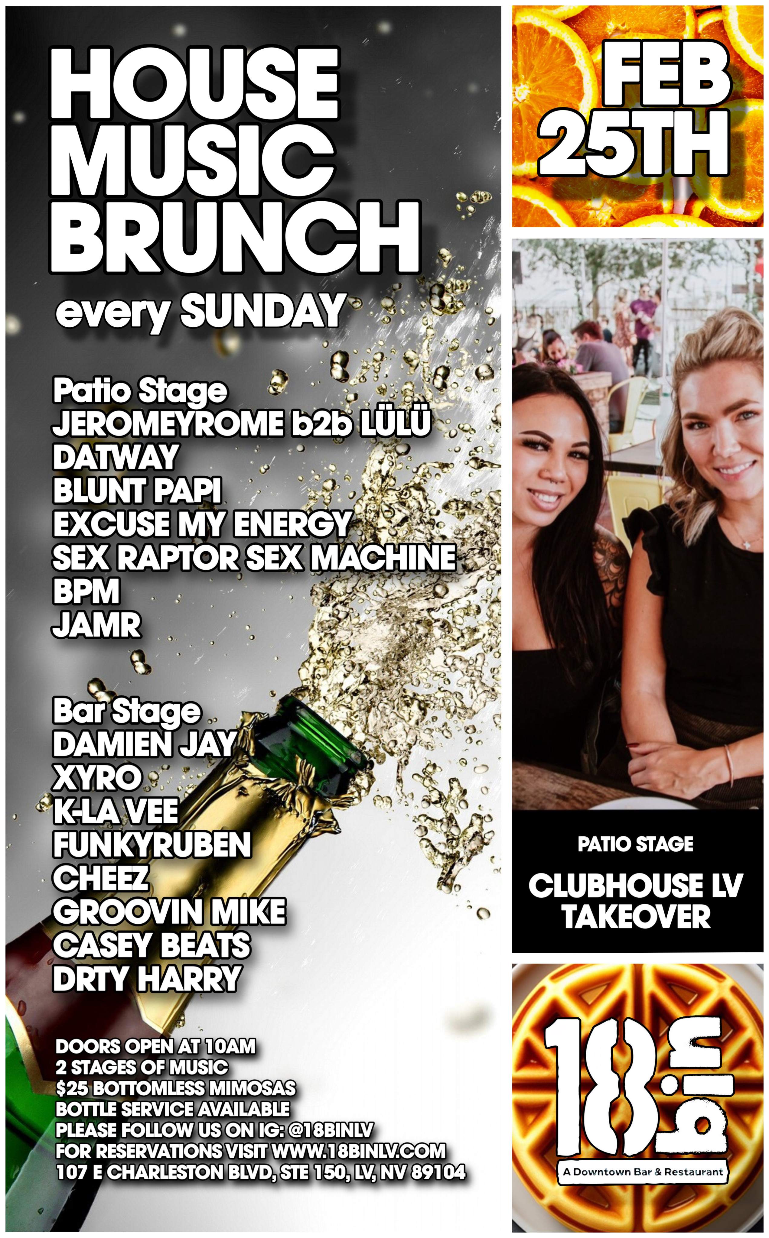 HOUSE MUSIC BRUNCH Las Vegas Arts District at 18 Bin, Las Vegas