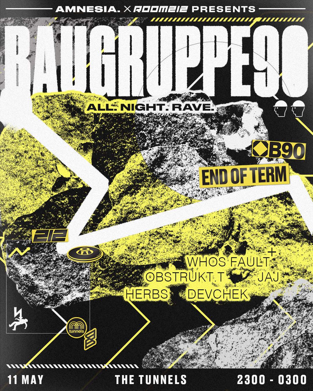 AMNESIA X ROOM212 PRESENTS BAUGRUPPE90 (END OF TERM SPECIAL) - Página frontal