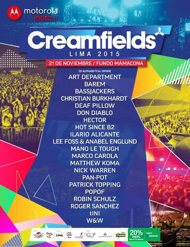 Creamfields Peru 2015 - Página trasera