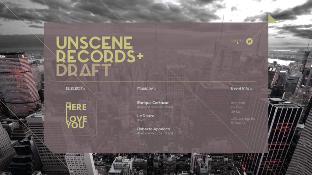 Unscene Records Draft - フライヤー表