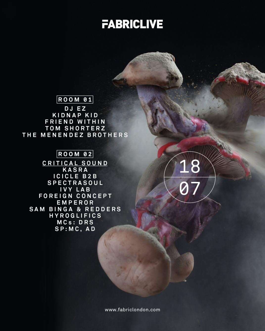 Fabriclive: Kidnap Kid & Critical Sound with Kasra, Icicle B2B Spectrasoul - Página frontal