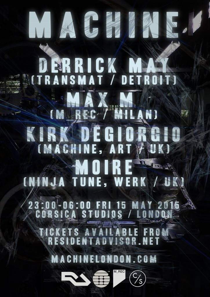 Machine with Derrick May, Kirk Degiorgio, Max_m and Moiré - フライヤー裏
