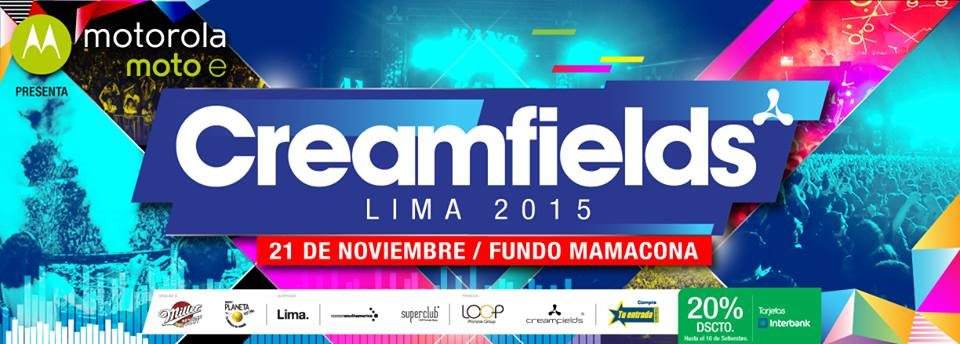 Creamfields Peru 2015 - Página frontal