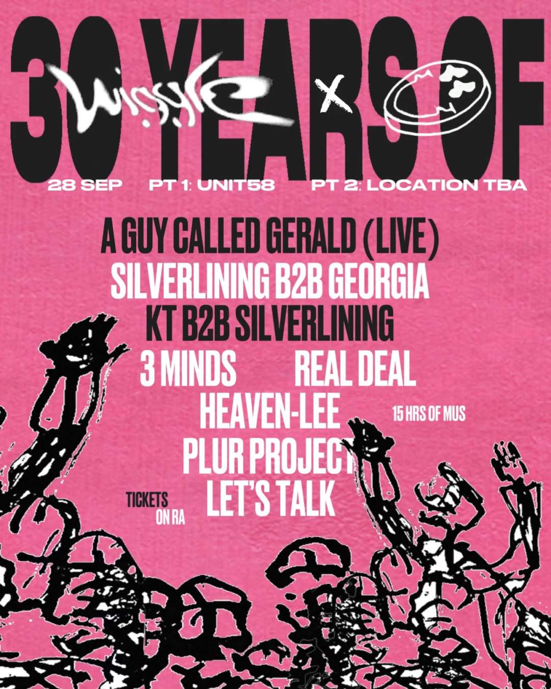 Wiggle x PLUR with A Guy Called Gerald (Live), KT, Silverlining, Georgia  - Flyer front