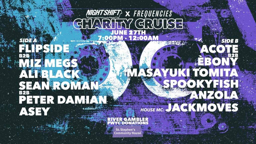 Night Shift x Frequencies Charity Cruise - フライヤー表