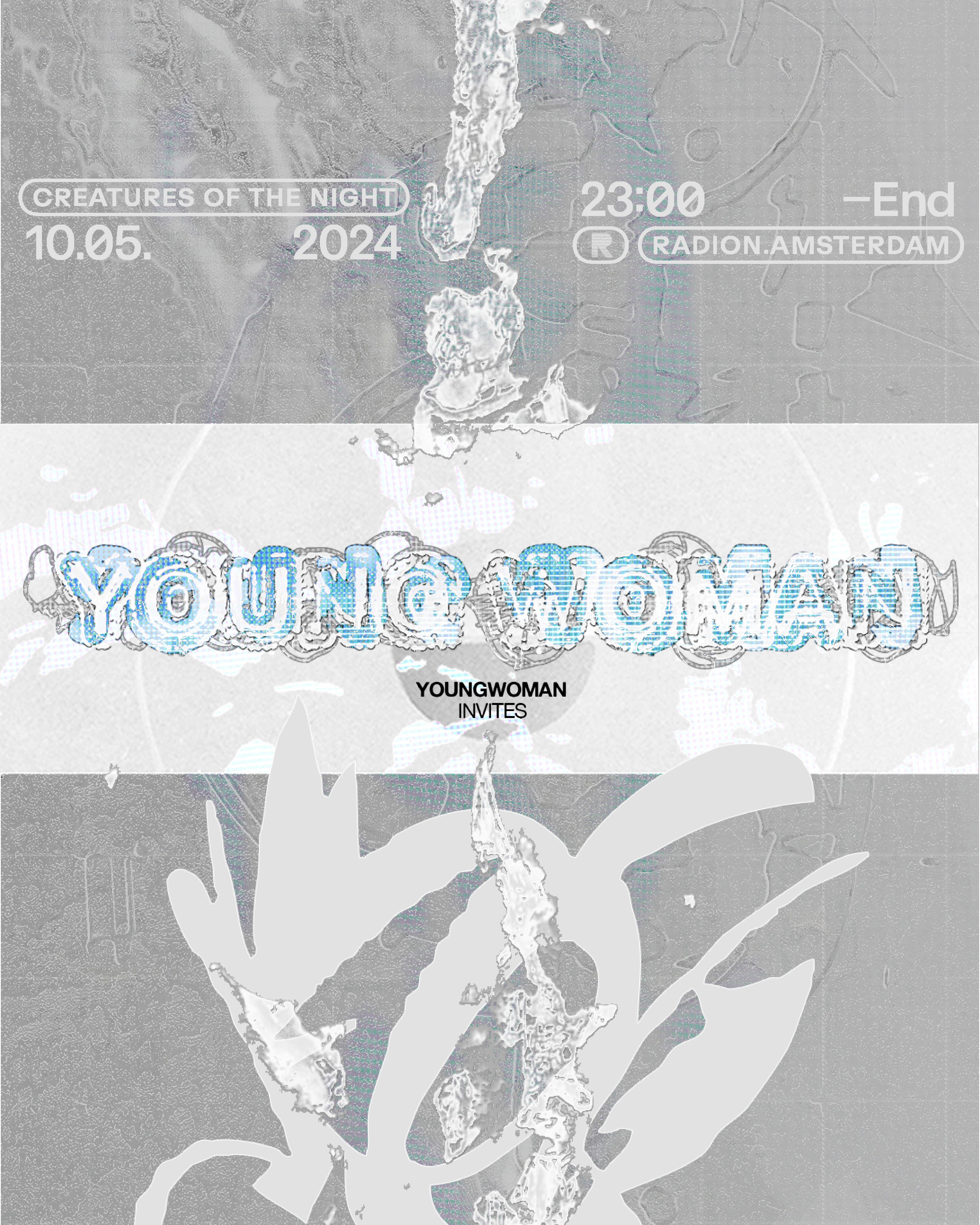 Creatures of The Night: YoungWoman invites - フライヤー表
