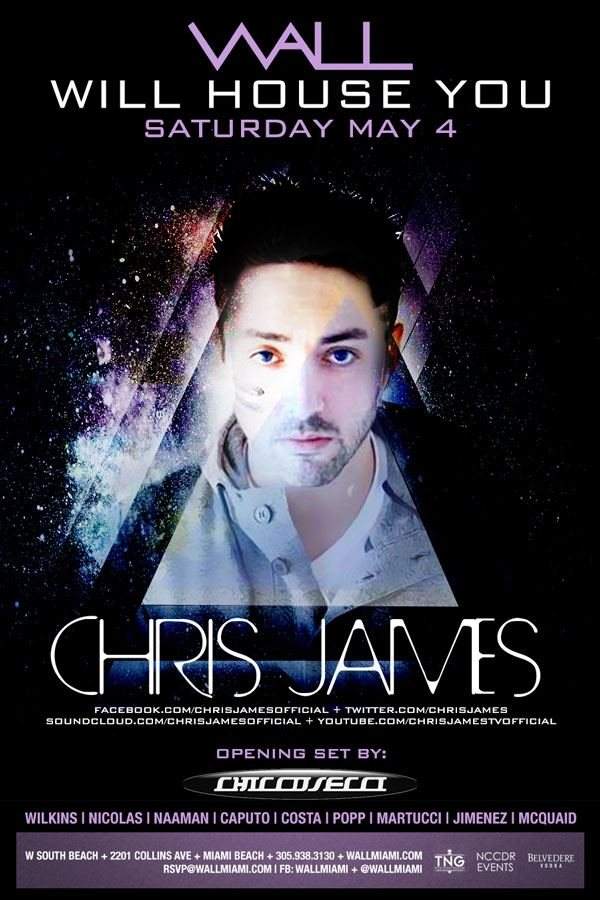 House Saturdays with Chris James - フライヤー表