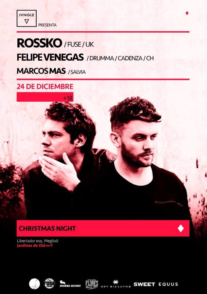 Jungle Producciones presents Christmas Night with Rossko (Fuse) / Felipe Venegas y Marcos Mas - フライヤー表