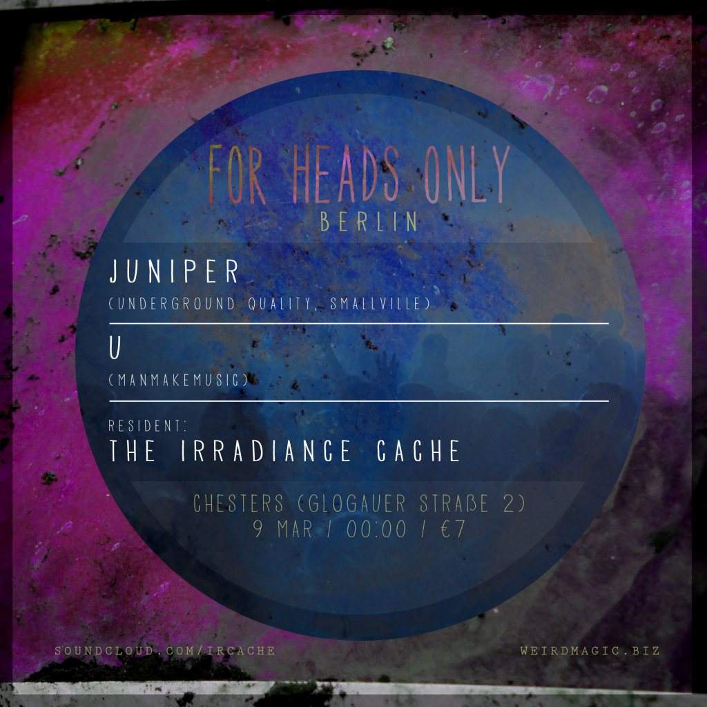 For Heads Only with Juniper, U & The Irradiance Cache - Página frontal