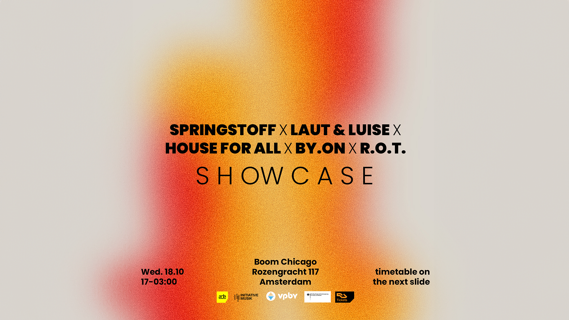 ADE 2023 - SPRINGSTOFF / Laut & Luise / House For All / R.O.T. / VPBy - Showcase - Página frontal