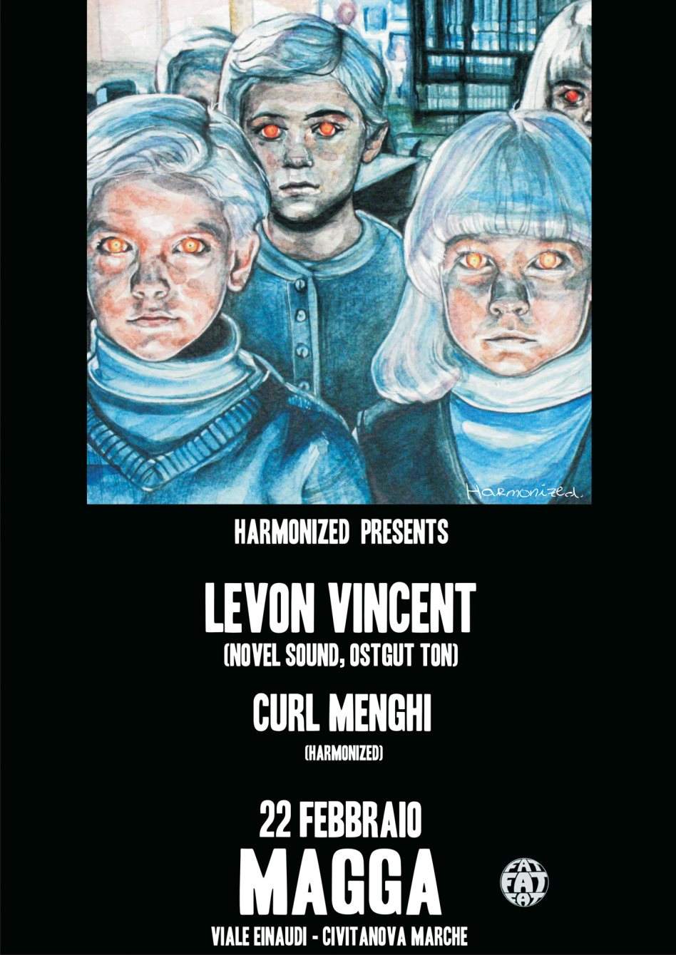 Harmonized with Levon Vincent, Curl Menghi - フライヤー表