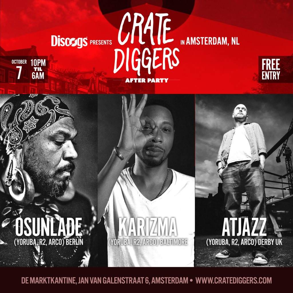 Crate Diggers Amsterdam: Record Fair & After Party w/ Osunlade, Karizma - フライヤー表