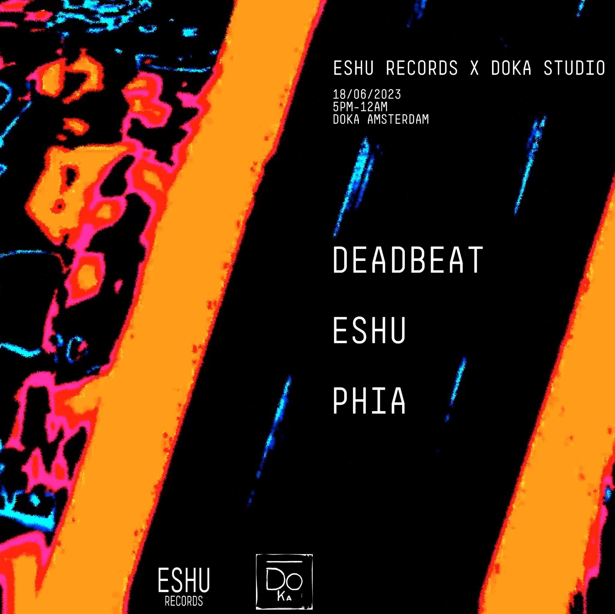 ESHU Records x Doka Studio - フライヤー表
