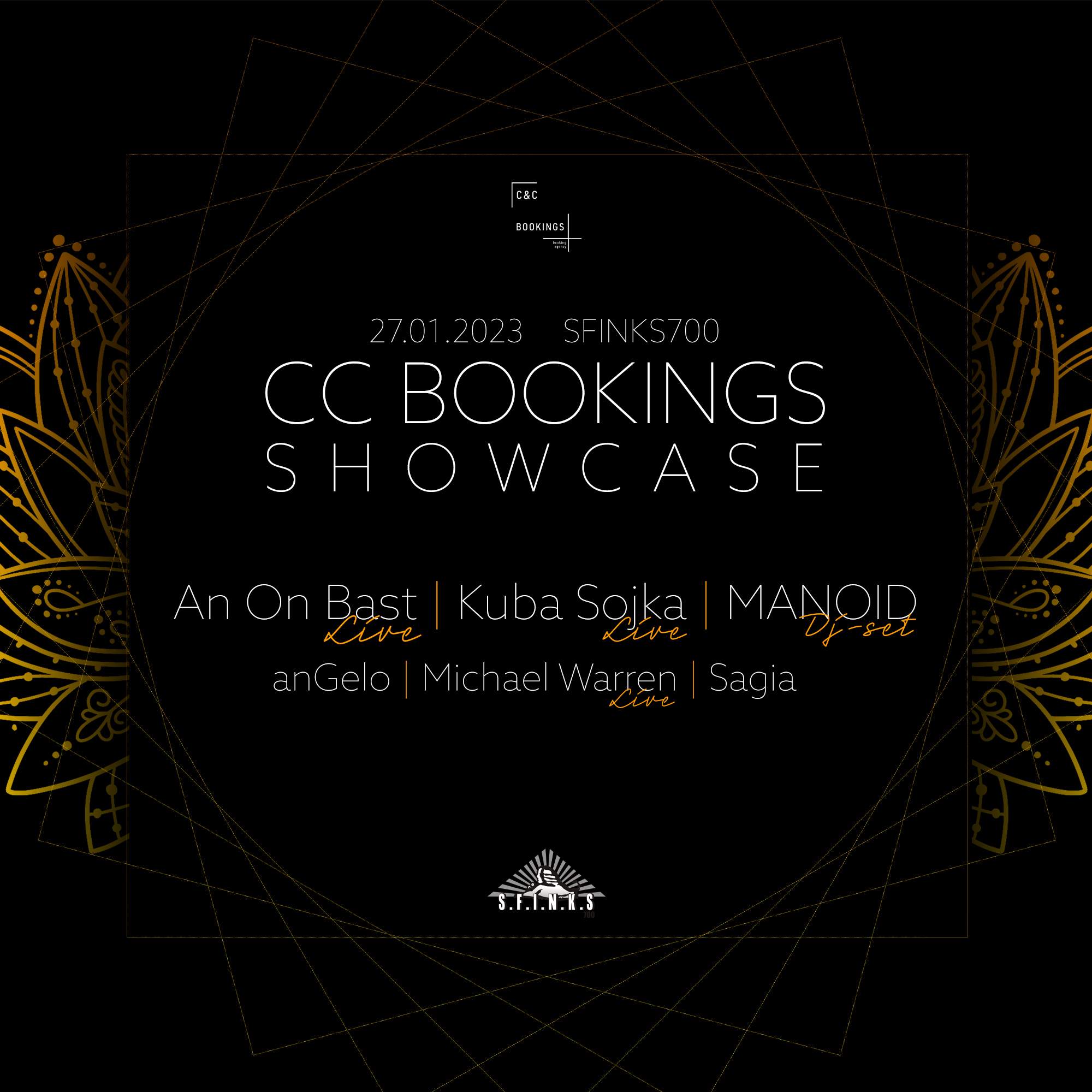 CC Bookings Showcase: An On Bast / Kuba Sojka / Manoid - Página frontal