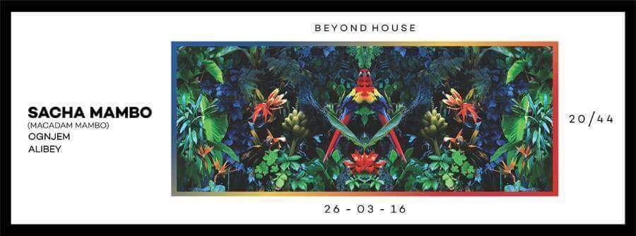 Sacha Mambo & Beyond House at 20/44, Belgrade - フライヤー表