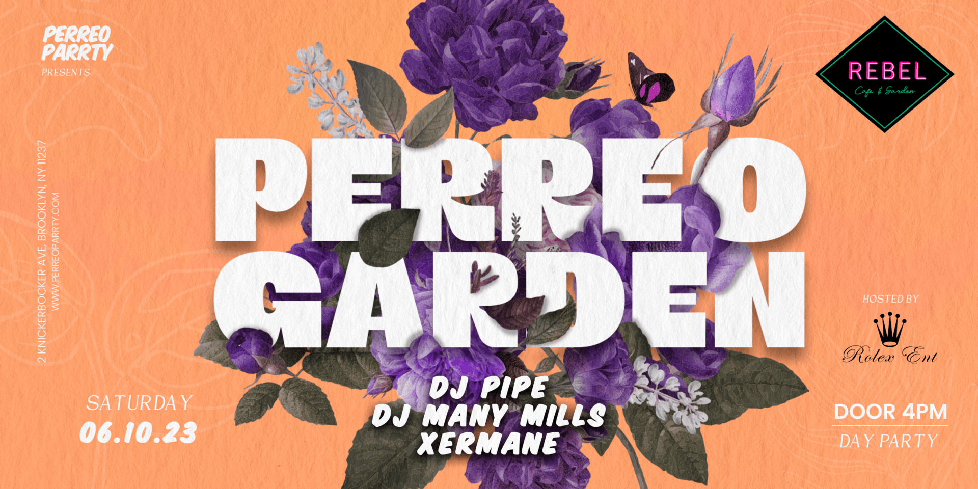 Perreo Garden - Latin Day Party - Jardin Caliente - フライヤー表