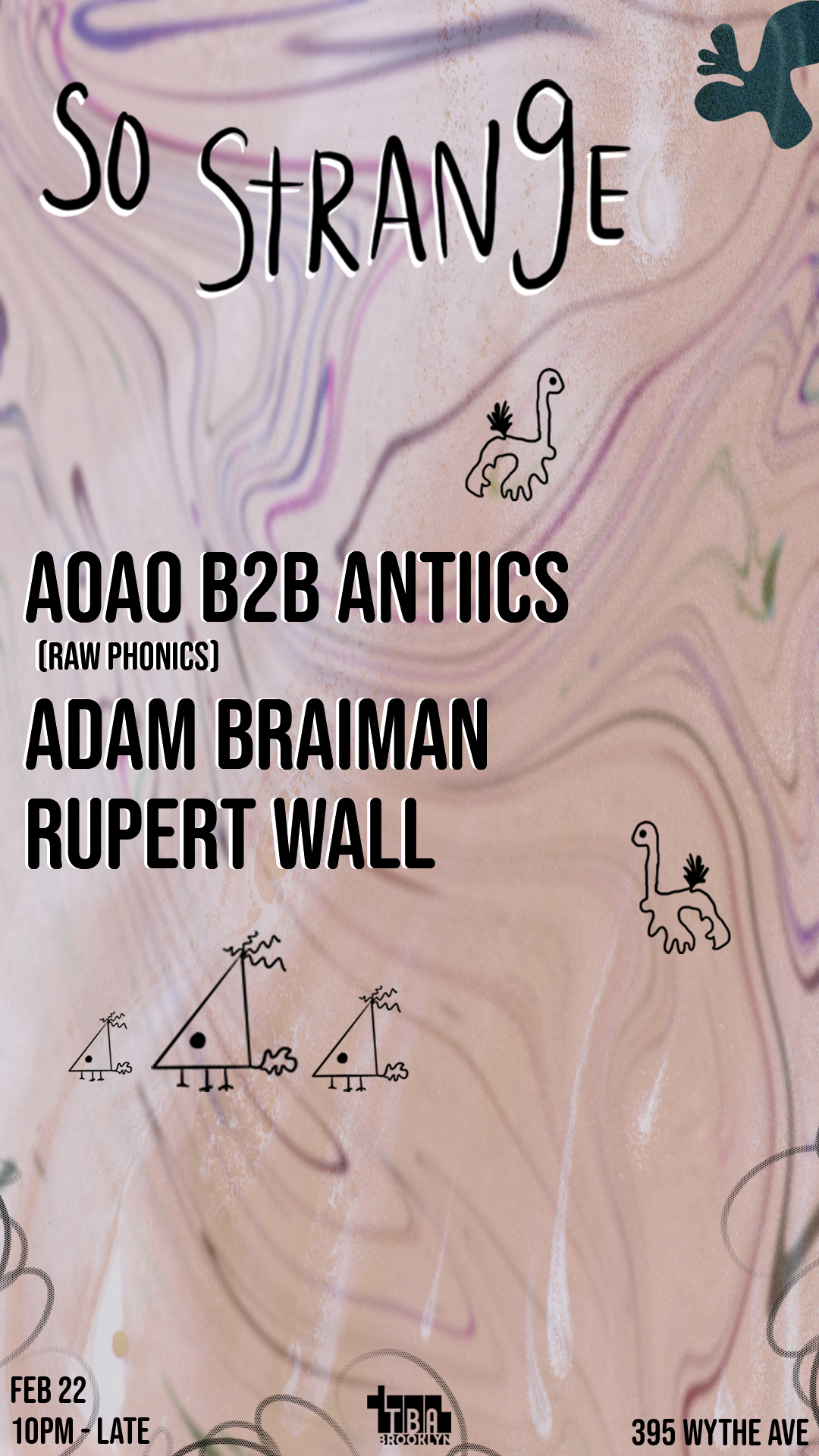 So Strange: Aoao b2b Antiics (Raw Phonics) - フライヤー表