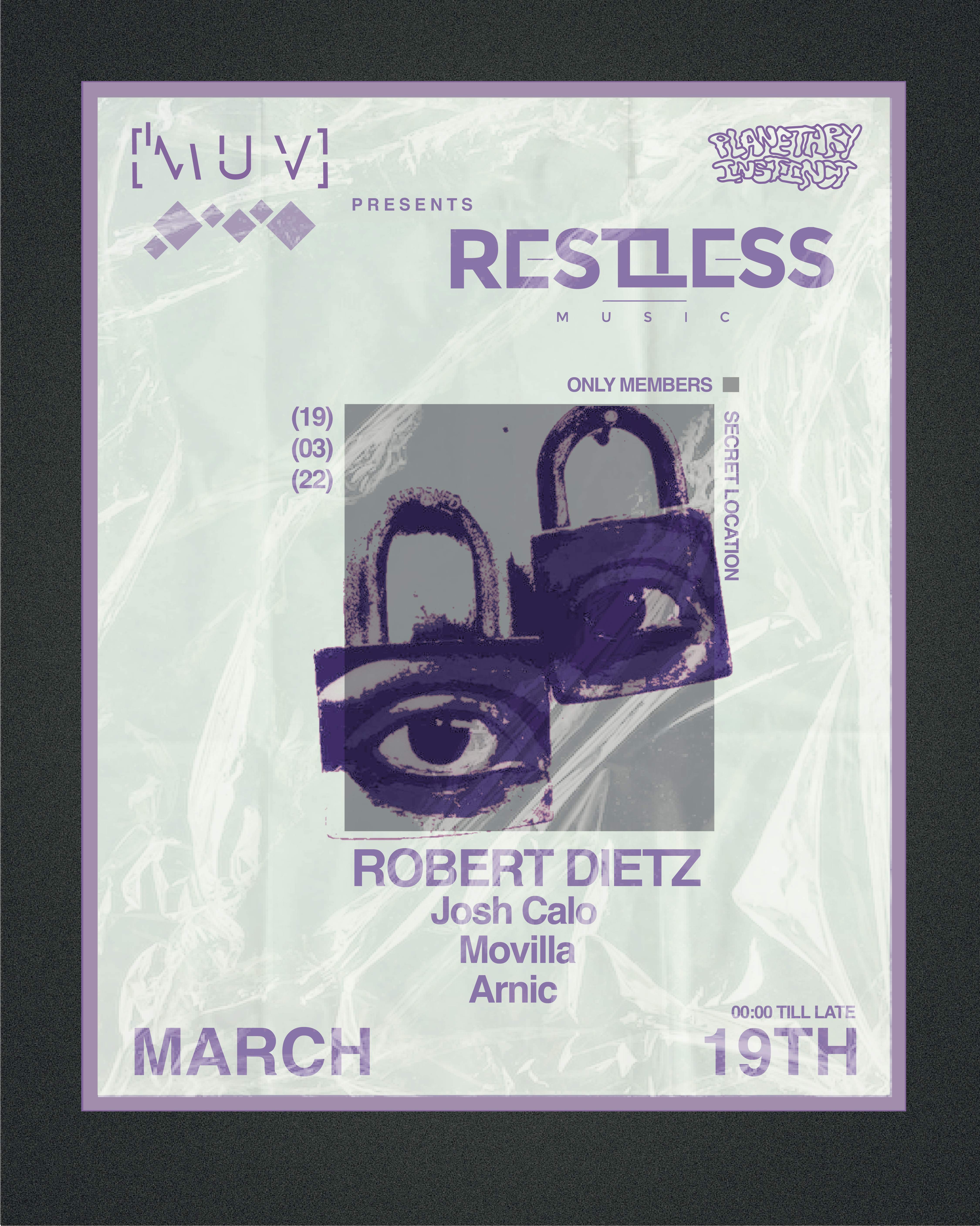 Restless presents Robert Dietz at TBA - Madrid, Madrid