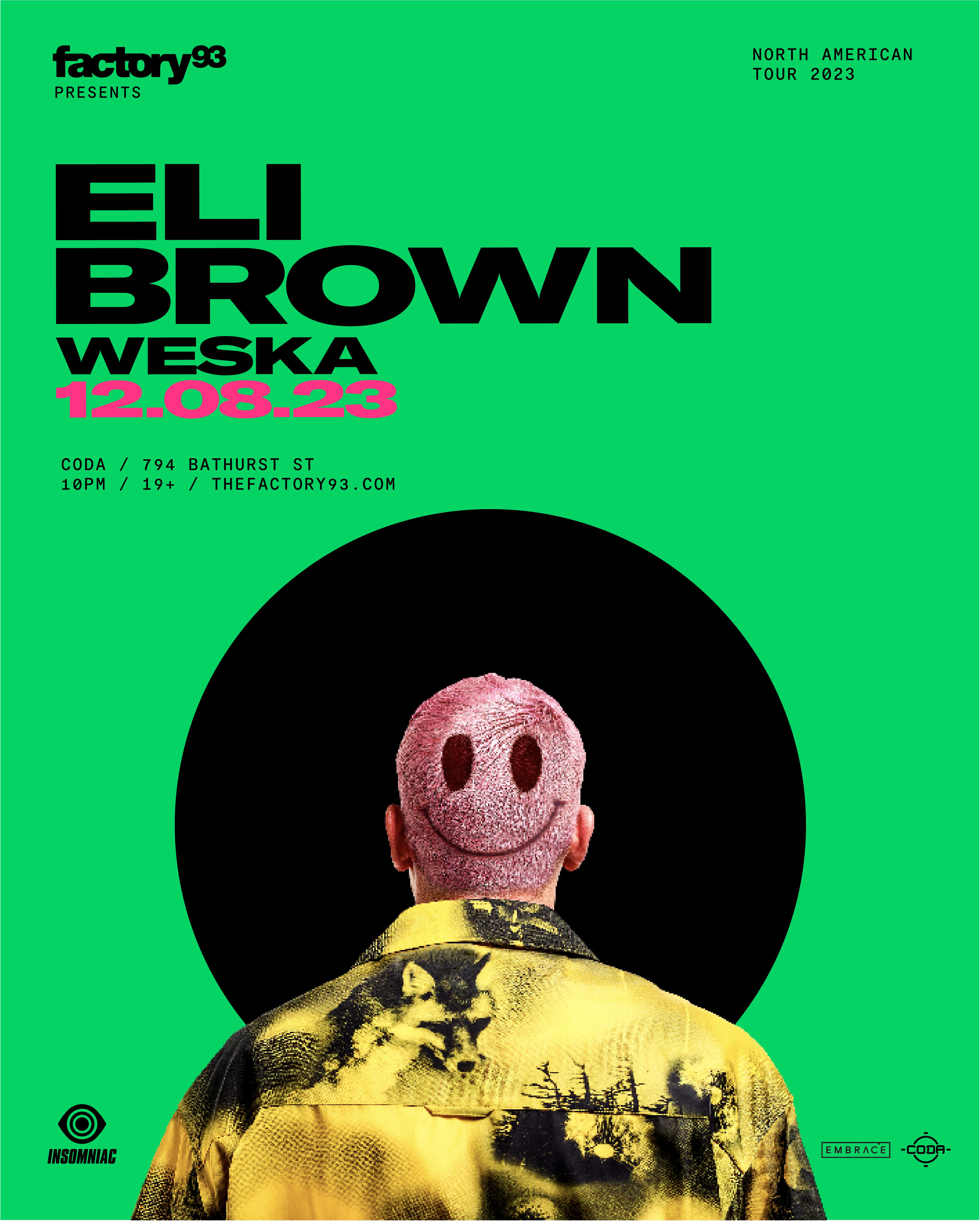 Eli Brown - フライヤー裏