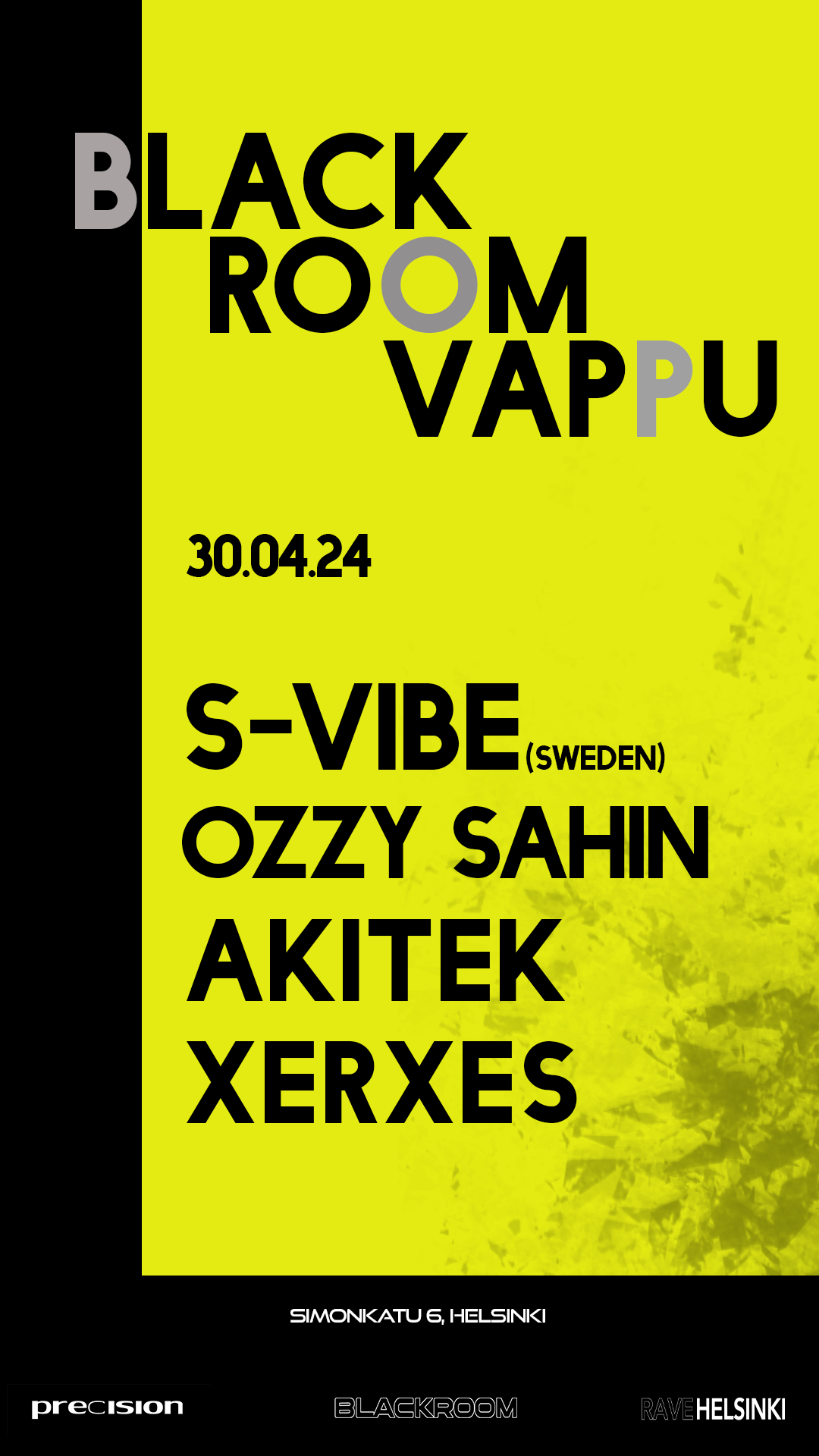 BLACK ROOM VAPPU 2024 at El Patron Club, Helsinki