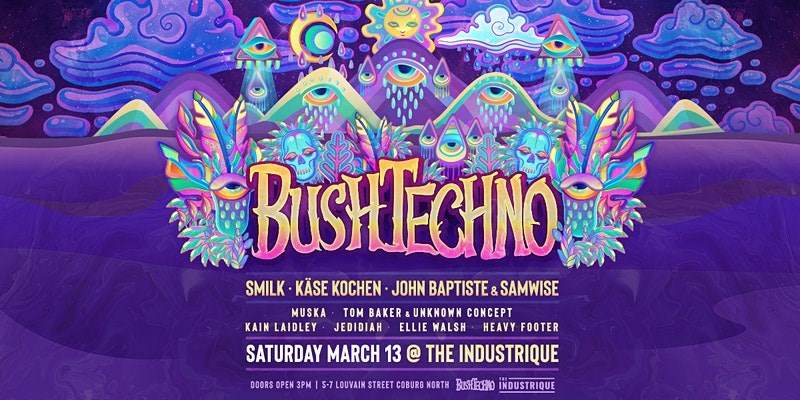 Bushtechno - The Return (Warehouse Party) - フライヤー表
