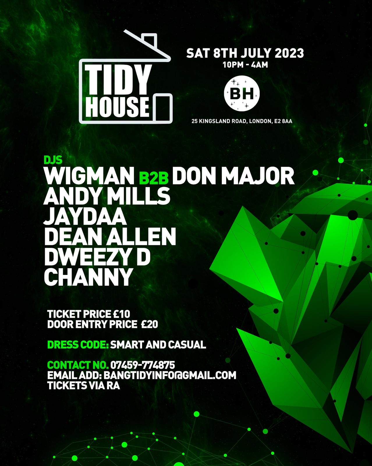 Tidy House Don Major's Birthday Special - フライヤー表