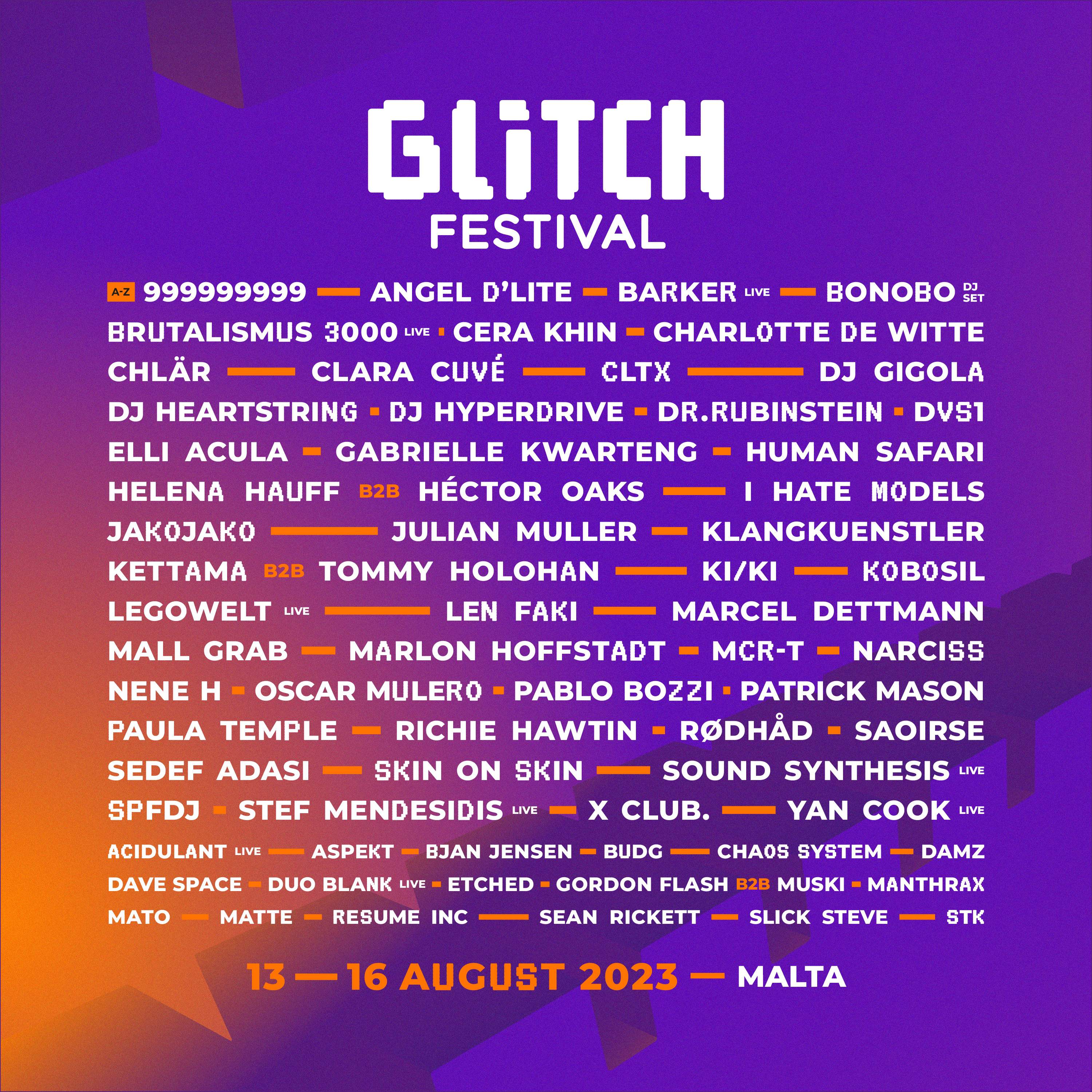 Glitch Festival 2023 - Página frontal