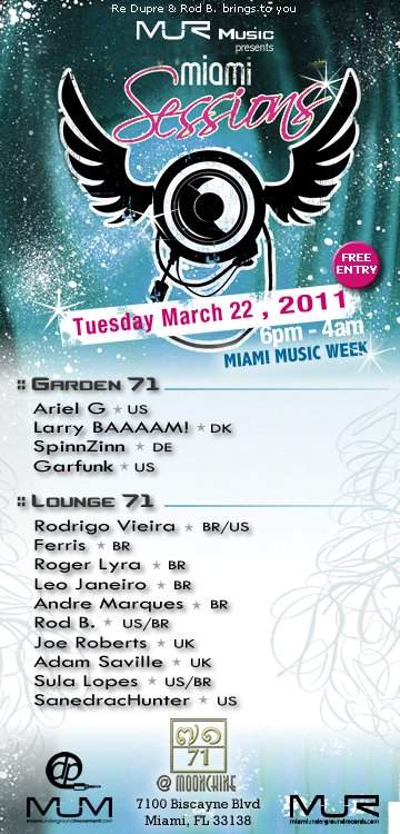 Miami Sessions - Miami Music Week Edition - フライヤー表
