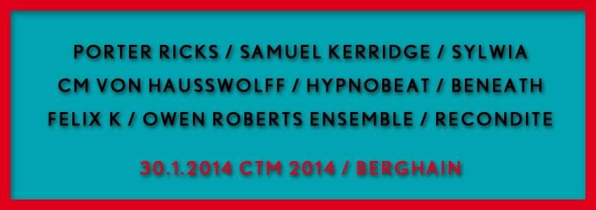CTM 2014 - Porter Ricks, Samuel Kerridge, Owen Roberts Ensemble - Página trasera
