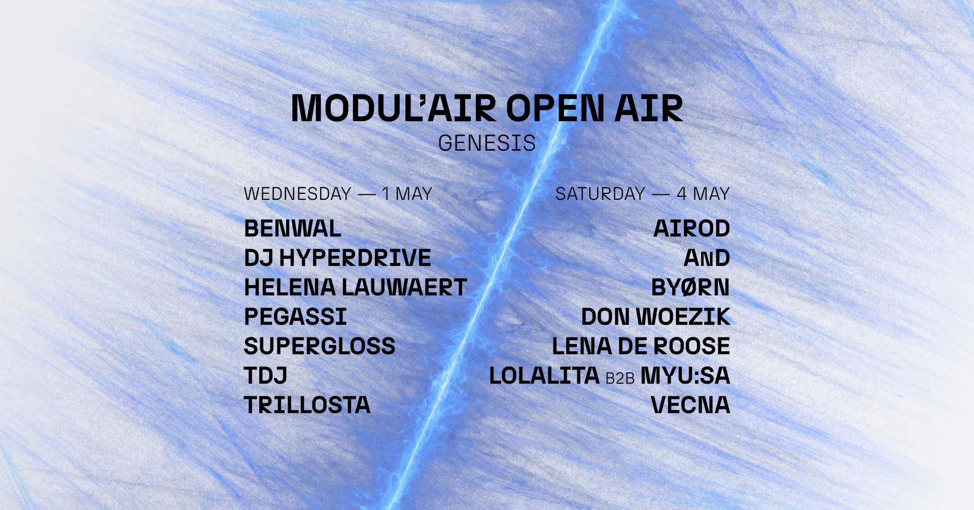 MODUL'AIR Open Air: Genesis — 1 & 4 May - フライヤー表