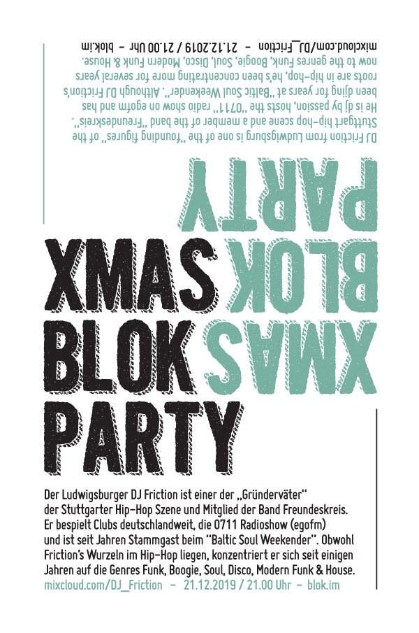 Xmas Blok Party - フライヤー裏