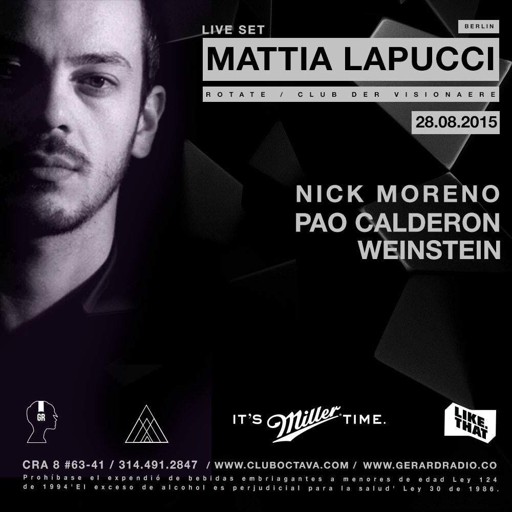 Mattia Lapucci Live - Página trasera